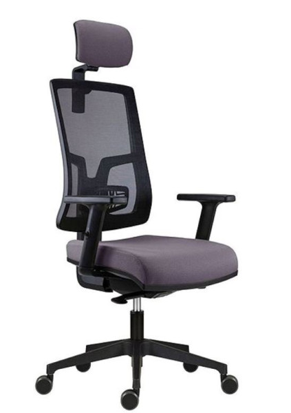 Kancelářská židle New Pure šedáavitelnými podračkami (1)