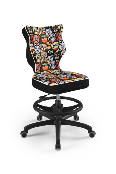 PETIT 3 Ergonomicky tvarovaná dětská židle s podpěrou pro nohy černá kostra (9)