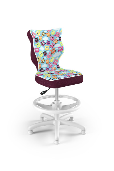 PETIT 4 Ergonomicky tvarovaná dětská židle  s podpěrou pro nohy bílá kostra (6)