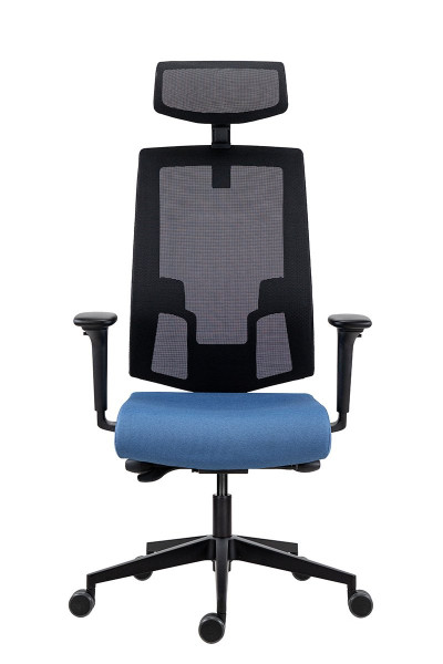 Kancelářská židle Lapel 2900 SYN-B s podhravníkem a kovovým křížem (5)