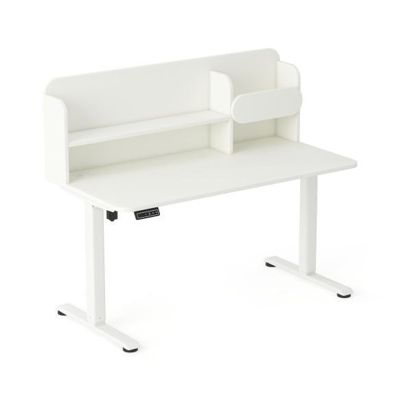 bílá - bílá Dětský psací stůl AXIO s elektrickým ovládáním a policí (9)