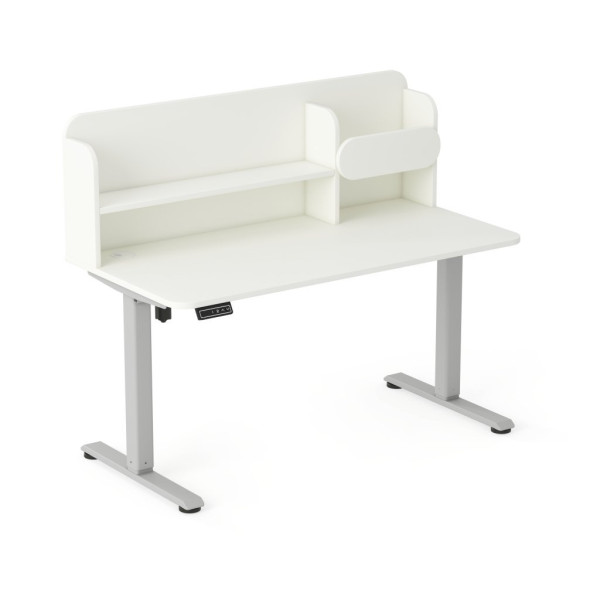 šedá - bíláDětský psací stůl AXIO s elektrickým ovládáním a policí (6)