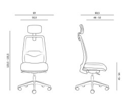 Ergonomická židle Tullio s nastavením hloubky sedáku (2)