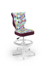 Entelo PETIT 4 Ergonomicky tvarovaná dětská židle  s podpěrou pro nohy bílá kostra