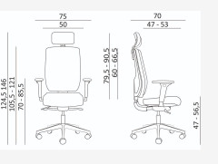 Ergonomická židle 1930 SYN-B ECLIPSE MAXI PDH LAS ALU ČERNÁ + AR12 DUBLIN (1)