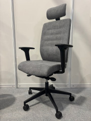 Antares Ergonomická židle 1930 SYN-B ECLIPSE MAXI PDH LAS ALU ČERNÁ + AR12 Látka DUBLIN