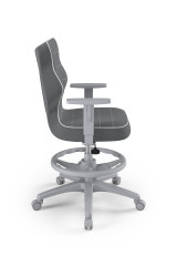 Židle pro děti a mládež DUO 6 šedá kostra s područkami (1)