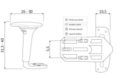 Područky ke kancelářské židli Antares  AR12 4D černé (3)