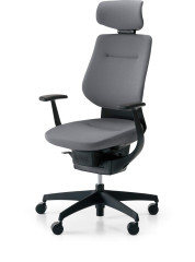 ING japonská aktivní židle  GLIDER 360° čalouněná černá kostra s podhlavníkem (8)