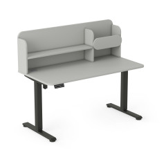 černá - šedá Dětský psací stůl AXIO s elektrickým ovládáním a policí (2)