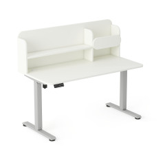 šedá - bíláDětský psací stůl AXIO s elektrickým ovládáním a policí (6)