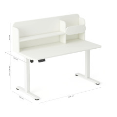 Dětský psací stůl AXIO s elektrickým ovládáním a policí a deskou 120x65 cm (16)