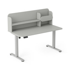 šedá - šedáDětský psací stůl AXIO s elektrickým ovládáním a policí (5)