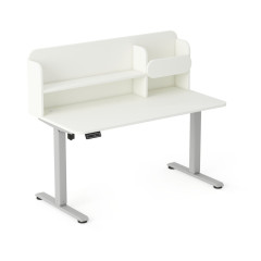 šedá - bíláDětský psací stůl AXIO s elektrickým ovládáním a policí (6)