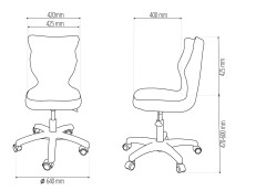 PETIT 6 Ergonomicky tvarovaná dětská židle bílá kostra (6)